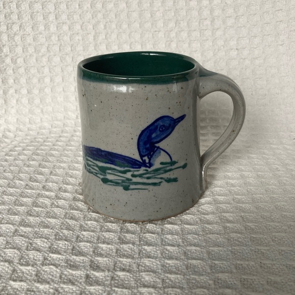 Great Bay Pottery Speckled Mug With Duck On The Front - Picture 1 of 6